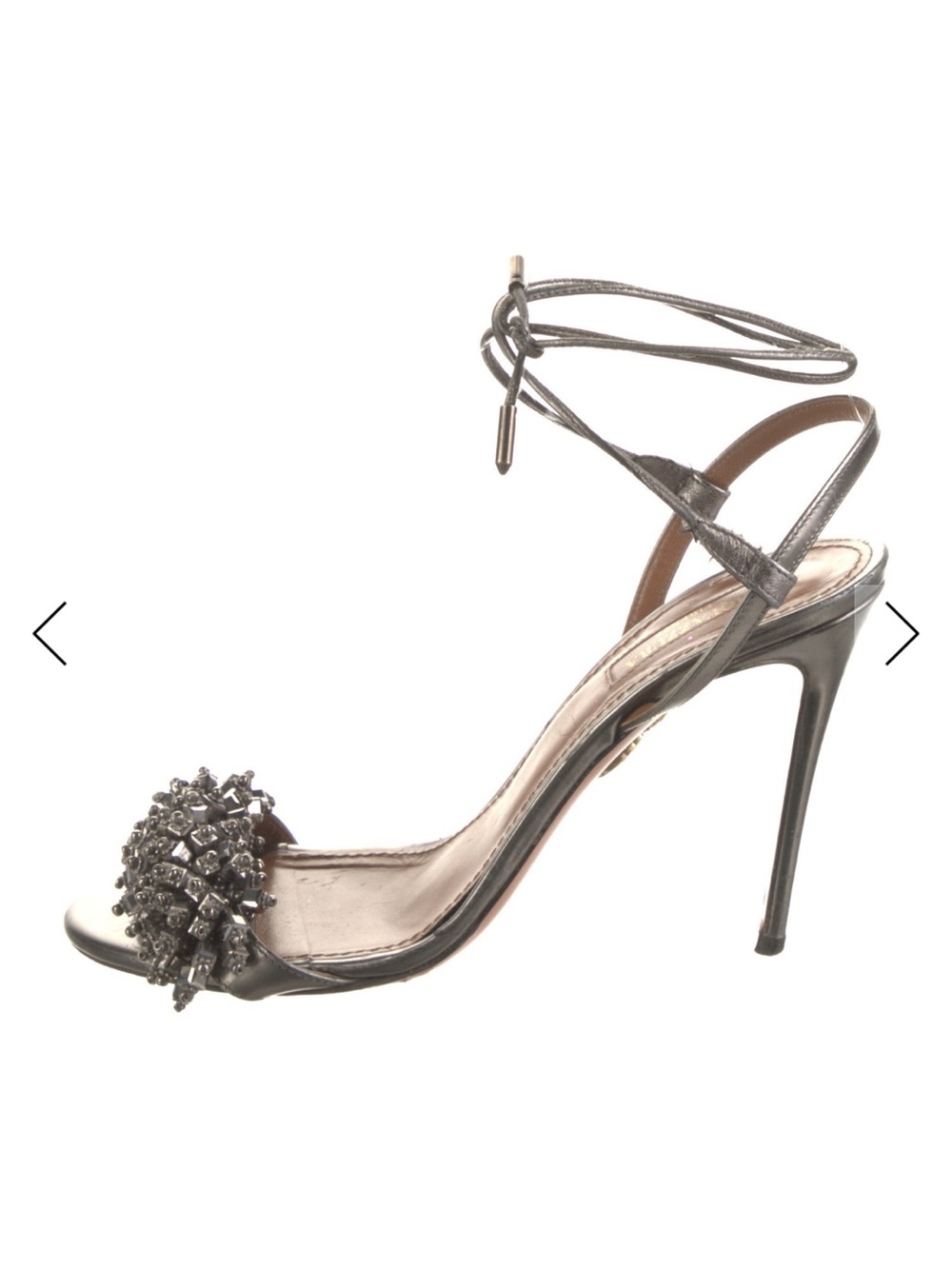 Aquazzura silver metallic size 38 - Picture 2 of 5